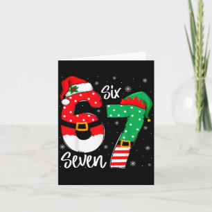 Tarjeta 67 Meme Seis Siete Para Niños Mujeres Hombres Niño