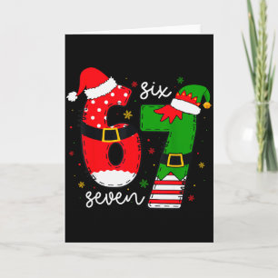 Tarjeta 67 Meme Seis Siete Para Niños Mujeres Hombres Niño