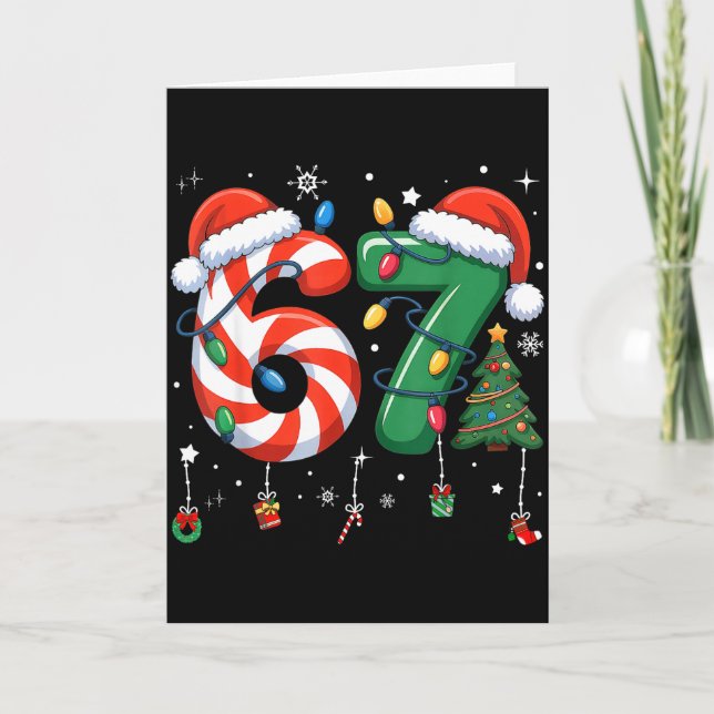 Tarjeta 67 Meme Seis Siete Para Niños Mujeres Hombres Niño (Anverso)