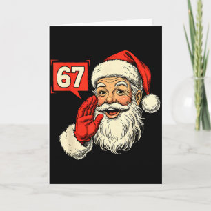 Tarjeta 67 Meme Seis Siete Santa Divertida Navidad Gen Z A