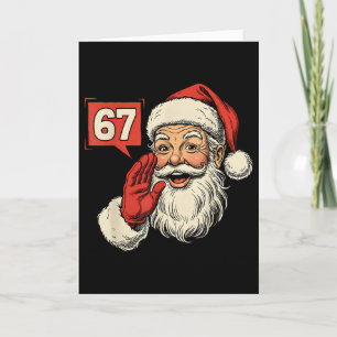 Tarjeta 67 Meme Seis Siete Santa Divertida Navidad Gen Z A