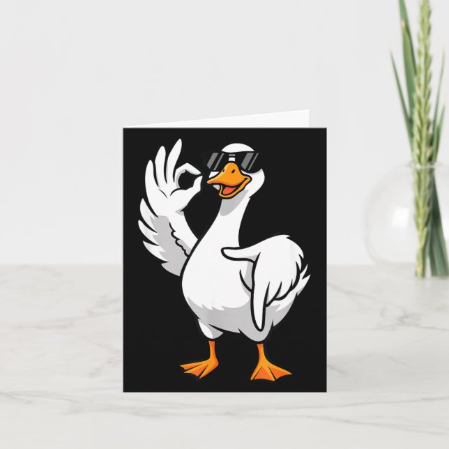 Tarjeta 67 Meme Silly Goose 6 7 Funny Six Seven 6-7 Gen Al (Anverso)