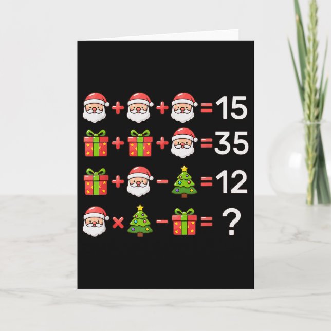 Tarjeta 67 Meme Six Seven Christmas Math Equation Xmas Log (Anverso)