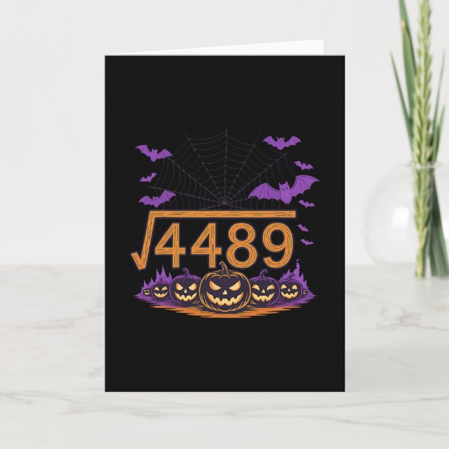 Tarjeta 67 Meme Square Root 4489 Slang Math Halloween Cost (Anverso)