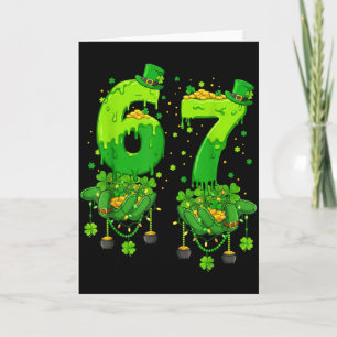 Tarjeta 67 Meme Tréboles Seis Siete Tréboles 6-7 St Patric