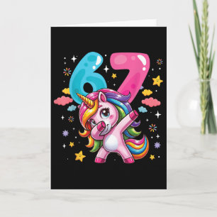 Tarjeta 67 Meme Unicornio Para Niñas Seis Siete Meme Brain