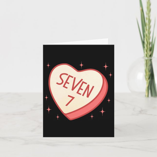Tarjeta 67 Meme Valentines Day Candy Heart Six Seven Match (Anverso)