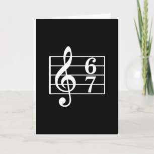 Tarjeta 67 Música Meme jerga Músico Niños Divertido Profes