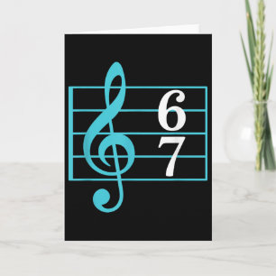 Tarjeta 67 Música Meme jerga Seis Siete Profesor de Música