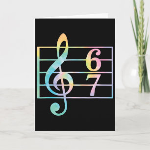 Tarjeta 67 Música Meme jerga Seis Siete Profesor de Música