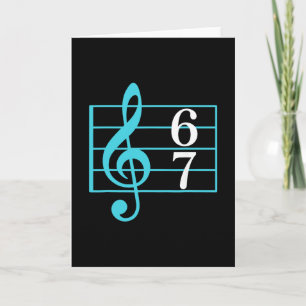 Tarjeta 67 Música Meme Slang Seis Siete Profesor de Música