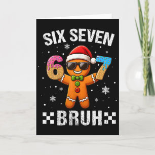 Tarjeta 67 Navidad 6 7 Meme Hombre de Jengibre Xmas Pijama