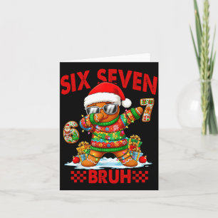 Tarjeta 67 Navidad 6 7 Meme Hombre de Jengibre Xmas Pijama