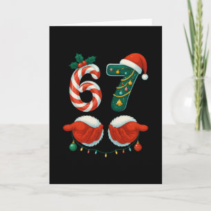 Tarjeta 67 Navidad 6 7 Meme Pijama Fiesta Gen Alfa Sl