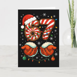 Tarjeta 67 Navidad Divertido 6 7 Meme Pijamas Fiesta Gen A