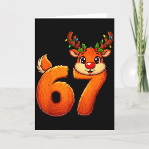 Tarjeta 67 Navidad divertido reno Bruh Meme pijama mujer