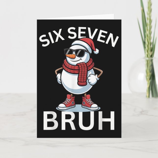 Tarjeta 67 Navidad Divertido Seis Siete Meme Brainrot Muñe (Anverso)