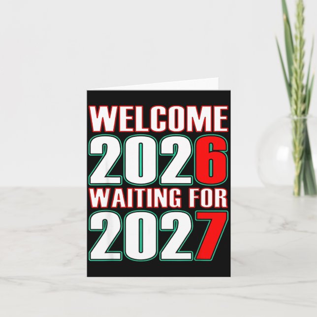 Tarjeta 67 New Year Welcome 2026 Trendy Gen Alpha Slang  (Anverso)