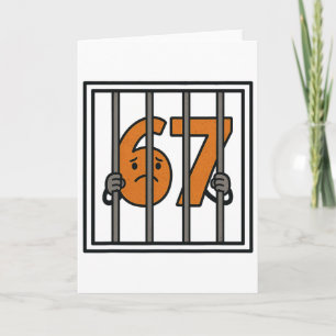 Tarjeta 67 No está permitido Seis Siete Bynned Por el Prof
