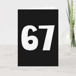 Tarjeta 67 Number Sixty-seven Funny Meme Six Seven Matchin