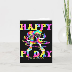 Tarjeta 67 número meme tie dye rainbow seis siete 3.14 día