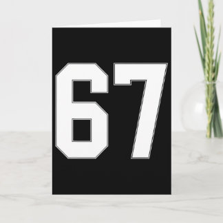 Tarjeta 67 Número Sesenta y siete Gráficos de Deportes de 