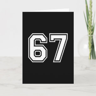 Tarjeta 67 Número Sesenta y siete Gráficos de Deportes en 