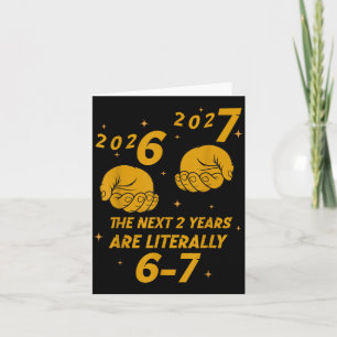 Tarjeta 67 Nye 2026 Niños Chicos Divertidos Fiesta de Año
