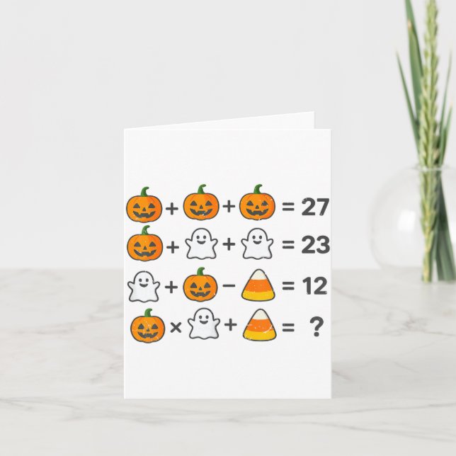 Tarjeta 67 Order Operations Math Teacher Halloween Costume (Anverso)