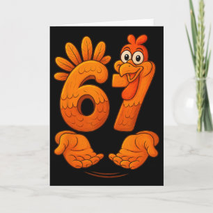 Tarjeta 67 Pavo de Acción de Gracias Divertido Meme de Gen