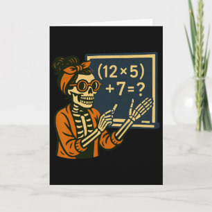 Tarjeta 67 Profesor Esqueleto de Halloween Seis Siete Meme
