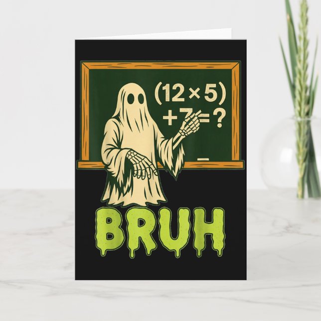 Tarjeta 67 Profesor Fantasma de Halloween Seis Siete Meme  (Anverso)