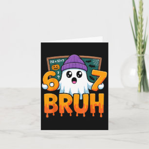 Tarjeta 67 profesor fantasma seis siete meme ecuación mate