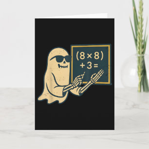 Tarjeta 67 Profesor Halloween Esqueleto Fantasma Seis Siet