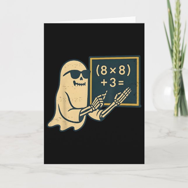 Tarjeta 67 Profesor Halloween Esqueleto Fantasma Seis Siet (Anverso)