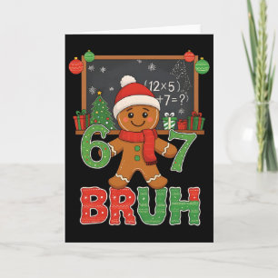 Tarjeta 67 Profesor Navidad Pan de Jengibre Seis Siete Mem