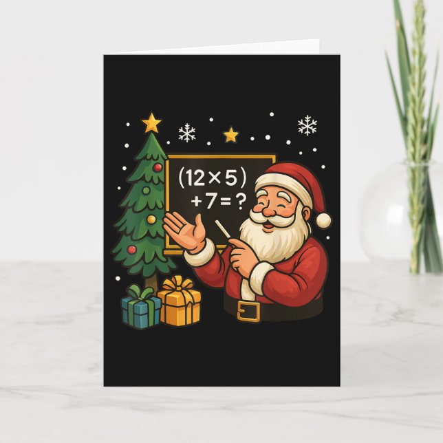 Tarjeta 67 Profesor Santa Navidad Seis Siete Meme Brainrot (Anverso)
