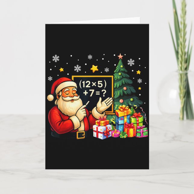 Tarjeta 67 Profesor Santa Navidad Seis Siete Meme Brainrot (Anverso)