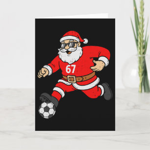 Tarjeta 67 Santa del Fútbol Seis Siete Meme Navidad Deport