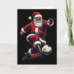 Tarjeta 67 Santa Fútbol Seis Siete Meme Navidad Deporte Ho