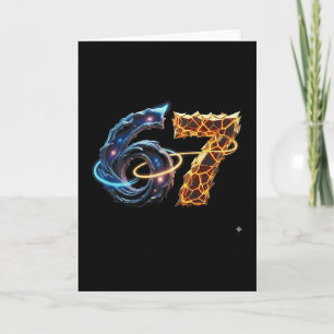 Tarjeta 67 Seis Siete 6 7 Diseño De Meme Divertido 6 7 4 