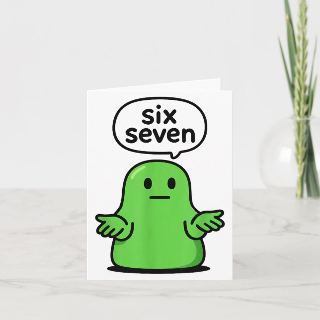 Tarjeta 67 Seis Siete 6-7 Slime de Blob Verde - Bra Divert (Anverso)