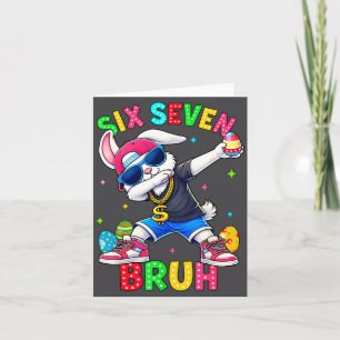Tarjeta 67 Seis Siete Bruh Conejo Hace Dab Con Gafas Pascu