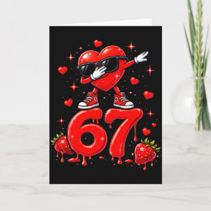 Tarjeta 67 Seis Siete Helado Meme Días de San Valentín Div