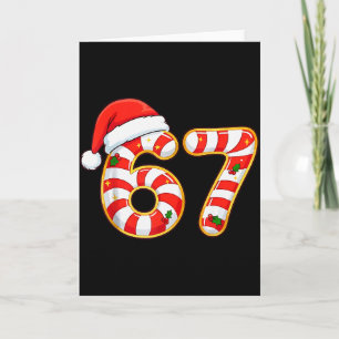 Tarjeta 67 Seis Siete Meme Gen Alfa jerga Divertida Navida