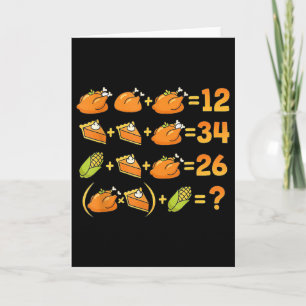 Tarjeta 67 Seis Siete Meme Matemáticas Día de Acción de Gr