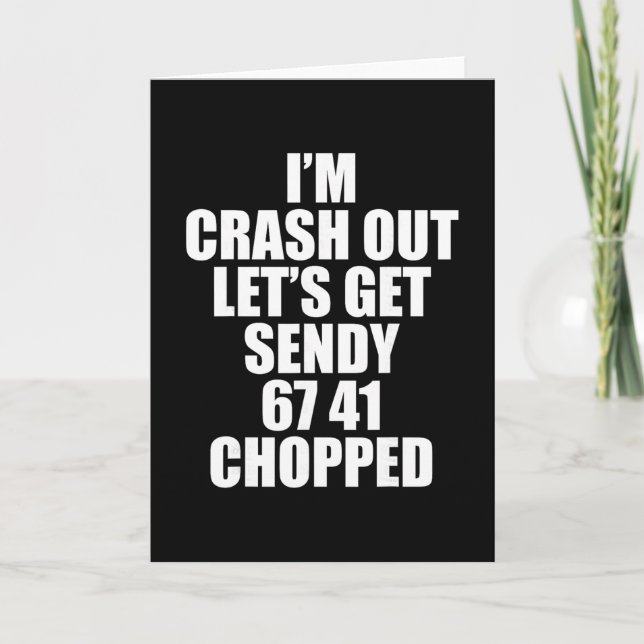 Tarjeta 67 Seis Siete Sendy Vamos a Enviar Sendy 6 7endy 6 (Anverso)