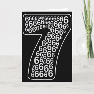 Tarjeta 67 Sesenta y Siete Diseño de Disfraz de Halloween