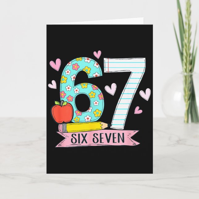 Tarjeta 67 Shirt For Teachers 67 Meme Women Teacher Six Se (Anverso)