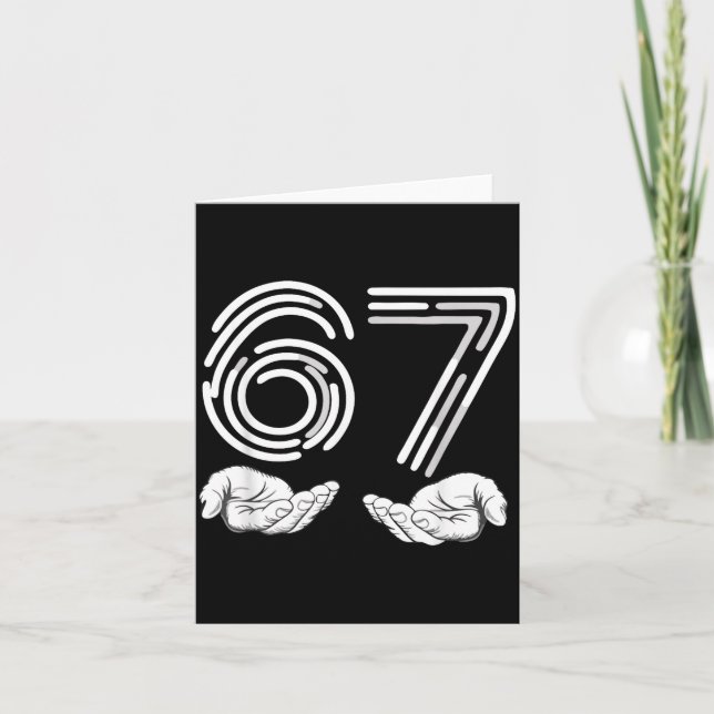 Tarjeta 67 Shirt, Funny Shirts 67 Kid Meme Six Seven Graph (Anverso)